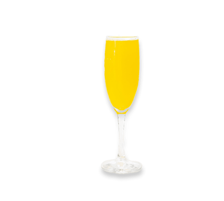 Cut out picture of a mimosa in a Champagne glass