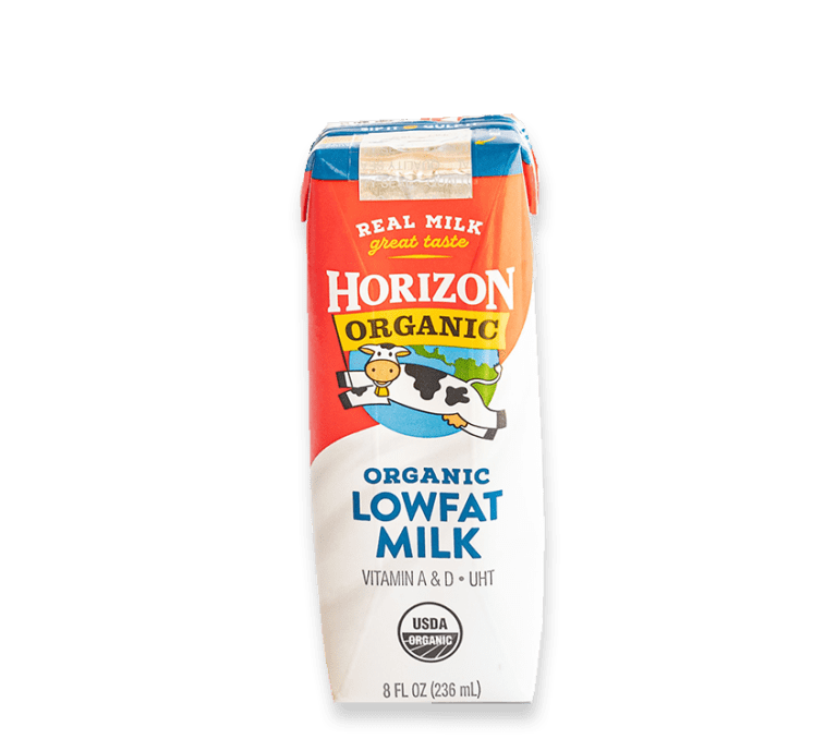 Cut out picture of a box of Horizon organic lowfat milk