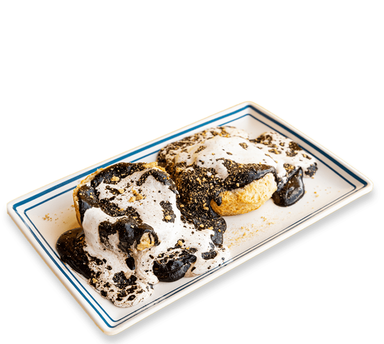 Cut out picture of The S'mores appetizer dish on a rectangular plate